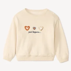 Pull en tricot à motifs brodés pour bébé fille