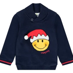 Pull en tricot motif Smiley Baby Noël pour bébé garçon