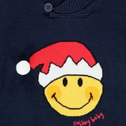Pull en tricot motif Smiley Baby Noël pour bébé garçon