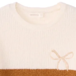 Pull en tricot oversize effet color block pour fille