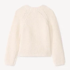 Pull en tricot perlé scintillant et brodé pour fille