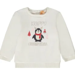Pull en tricot print pingouin avec détails pailletés pour bébé fille