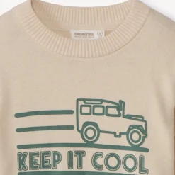 Pull en tricot printé pour garçon