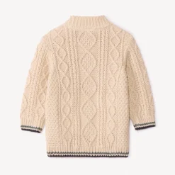 Pull en tricot torsadé et col montant pour bébé garçon