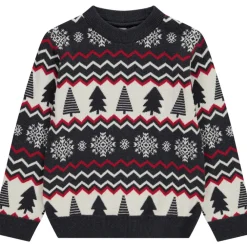 Pull fantaisie à motifs Noël en jacquard pour garçon