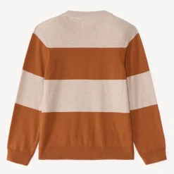 Pull garçon en tricot avec broderie bouclette