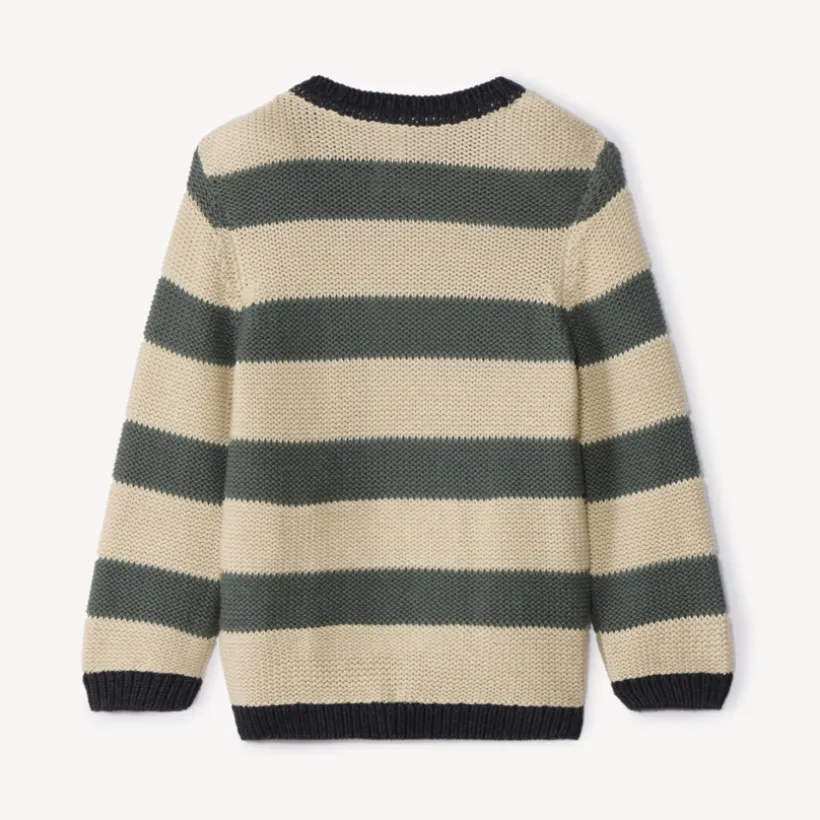 Pull manches longues en tricot à rayures pour bébé garçon
