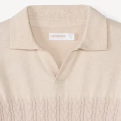 Pull manches longues en tricot torsadé uni pour garçon