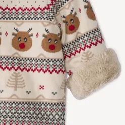 Pull manches longues imprimé Noël en jacquard pour bébé garçon