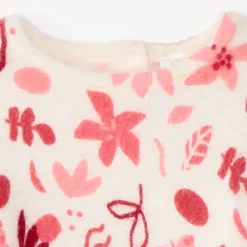 Pull manches longues pelucheux imprimé arty pour bébé fille