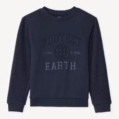 Pull manches longues à puffed print fantaisie pour garçon