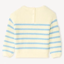 Pull marinière en tricot pour bébé fille