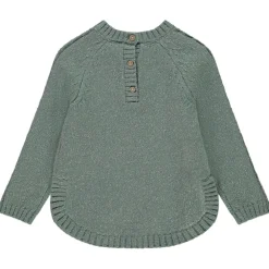 Pull poncho en tricot uni pour bébé fille