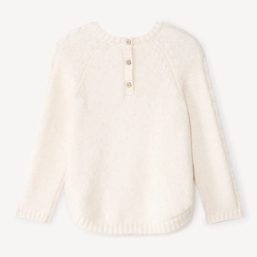Pull poncho en tricot uni pour bébé fille