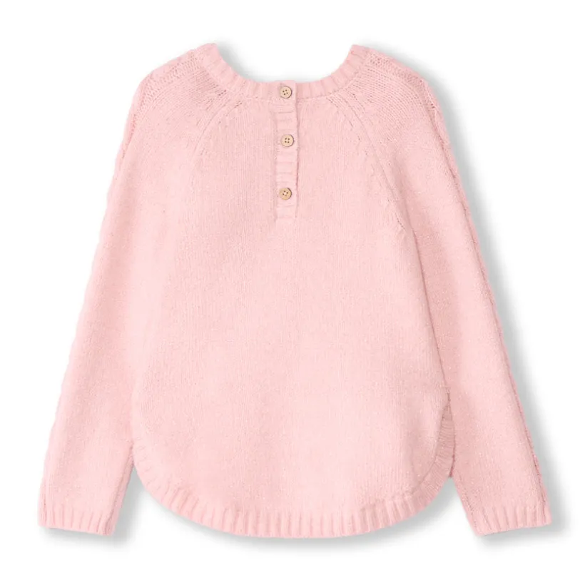Pull poncho en tricot uni pour bébé fille