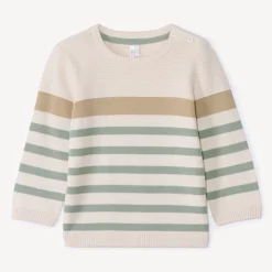 Pull rayé en tricot fantaisie pour bébé garçon