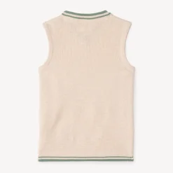 Pull sans manches en tricot uni pour garçon