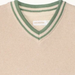 Pull sans manches en tricot uni pour garçon