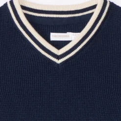 Pull sans manches en tricot uni pour garçon