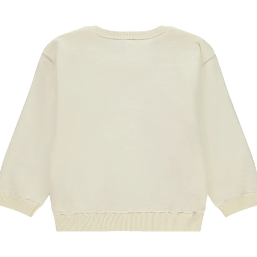 Pull tricot doublé en velours avec patch brodé fantaisie pour bébé fille