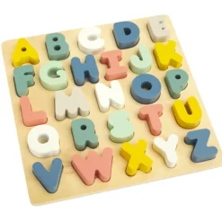 Puzzle alphabet d'apprentissage en bois