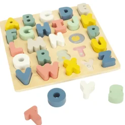 Puzzle alphabet d'apprentissage en bois