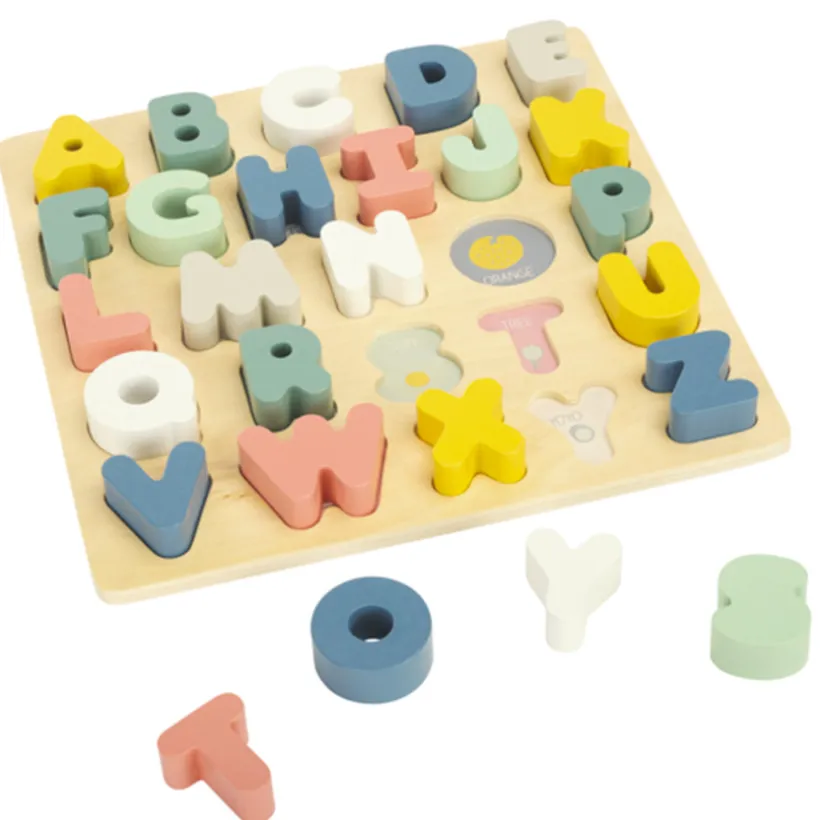 Puzzle alphabet d'apprentissage en bois