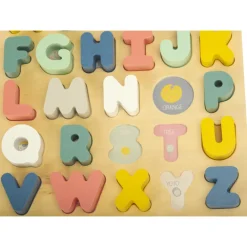 Puzzle alphabet d'apprentissage en bois