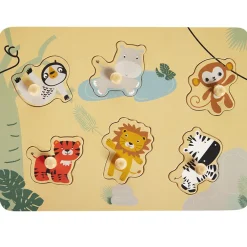 Puzzle en bois Happy Wild 6 pièces