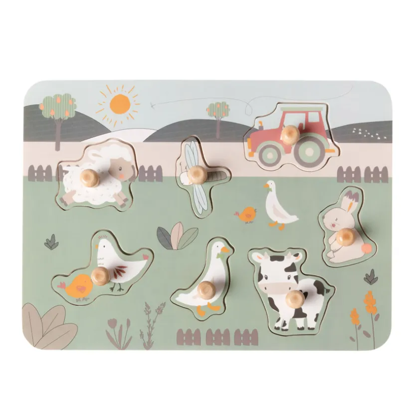Puzzle en bois 7 pièces La Vie à la Ferme