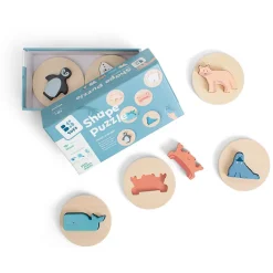 Puzzle formes d'animaux en bois