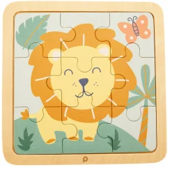 Puzzle 9 pièces en bois Lion
