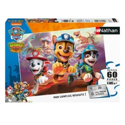Puzzle 60 Pièces Pat'Patrouille La Rescousse Dinosaures Nathan