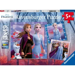 Puzzles 3 x 49 Pièces Le Voyage Commence - La Reine des Neiges 2