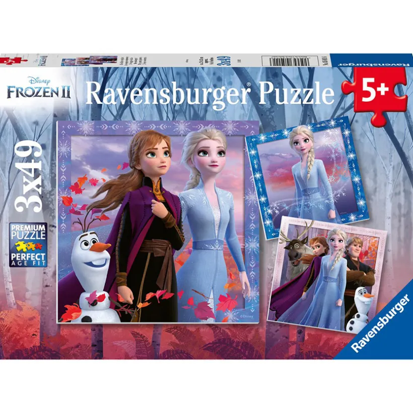 Puzzles 3 x 49 Pièces Le Voyage Commence - La Reine des Neiges 2