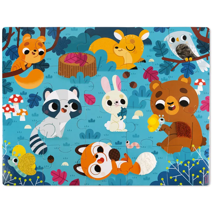 Puzzle tactile Les animaux de la forêt 20 pièces
