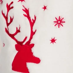 Pyjama de grossesse en sherpa et molleton avec élan brodé
