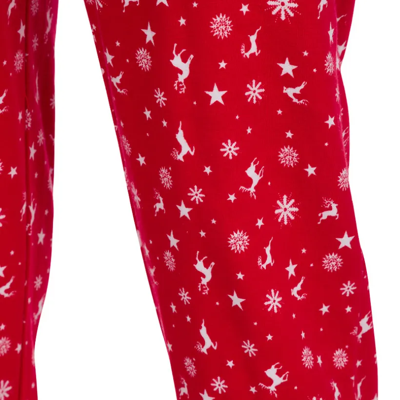 Pyjama de grossesse en sherpa et molleton avec élan brodé