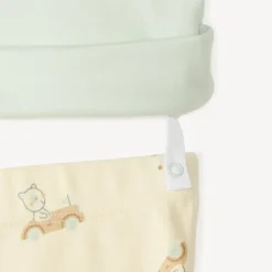 Pyjama 2 pièces en interlock t-shirt manches longues + pantalon pour bébé garçon (finitions différentes selon l'âge)