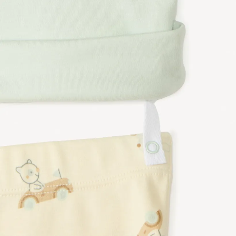 Pyjama 2 pièces en interlock t-shirt manches longues + pantalon pour bébé garçon (finitions différentes selon l'âge)