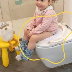 Réducteur de toilette confortable avec poignées Mouette