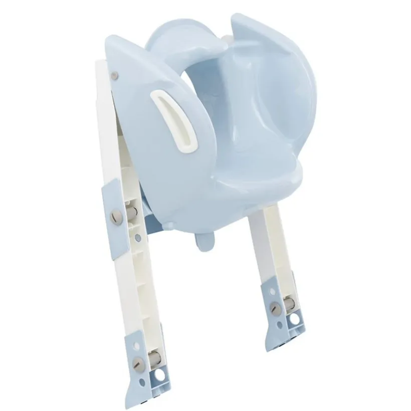Réducteur de toilettes Kiddyloo - Fleur bleue/Blanc