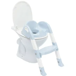 Réducteur de toilettes Kiddyloo - Fleur bleue/Blanc