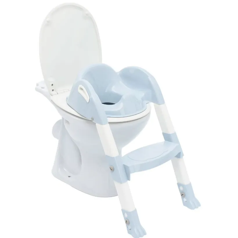 Réducteur de toilettes Kiddyloo - Fleur bleue/Blanc