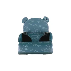Réhausseur de chaise en toile déperlante imprimé dinosaures - Bleu