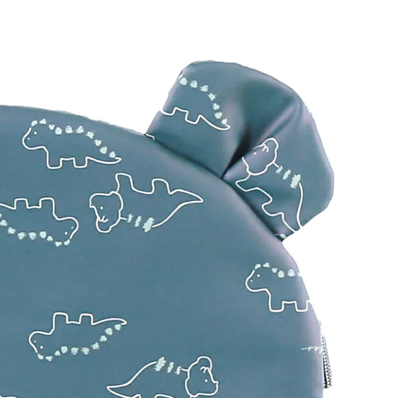 Réhausseur de chaise en toile déperlante imprimé dinosaures - Bleu