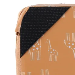 Réhausseur de chaise en toile déperlante imprimé girafes - Ocre