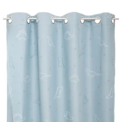 Rideau occultant phosphorescent Dinosaures 140 x 250 cm - Bleu