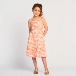 Robe ajourée imprimé floral pour fille