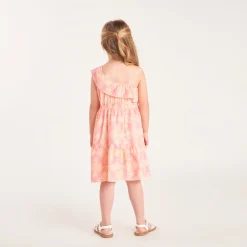 Robe asymétrique à motif fantaisie pour fille